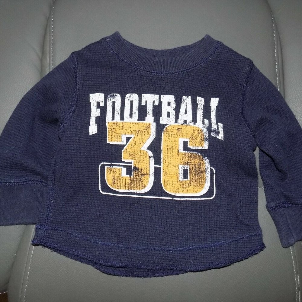 The Children's Place Blue Henley Shirt Boys Size 6-9 months Boys EUC